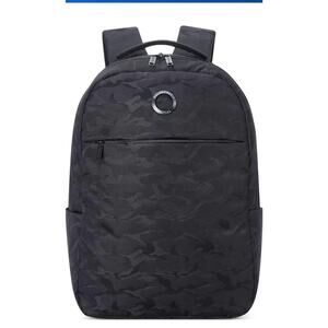 Delsey Paris Authentic Black Camouflage Unisex Backpack